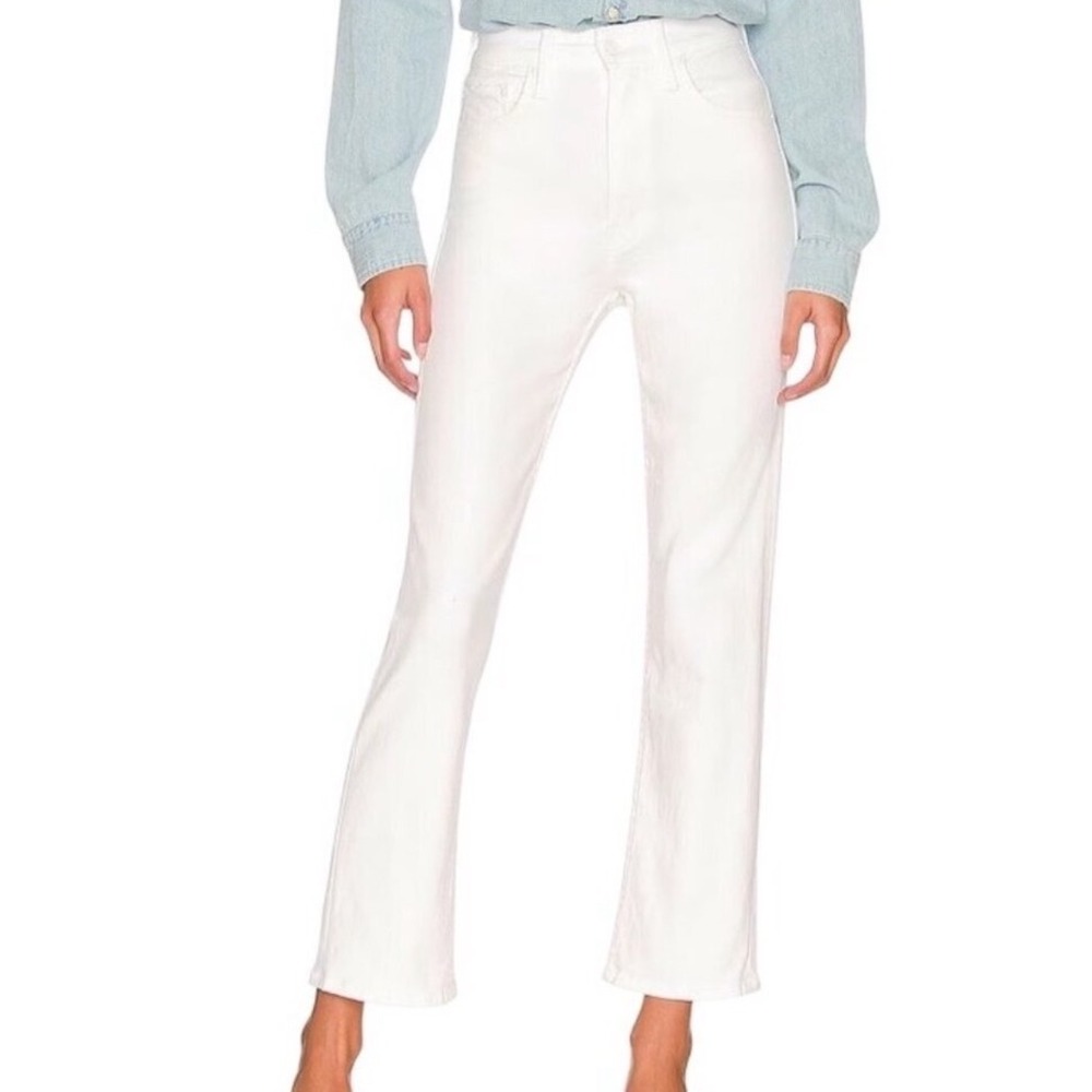 Mother High Waisted‎ Rider Ankle Jeans in Fairest Of Them All White Size 31